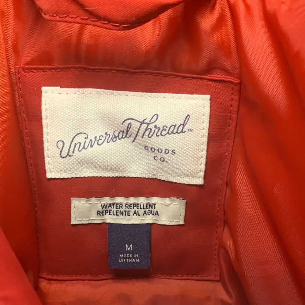 Universal Thread Red Puffer Jacket With Faux Fur … - image 5